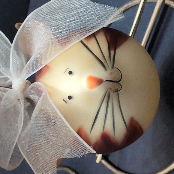 Vintage Set Of 3 Glass Ornaments Mid-century Modern Cat Faces. - Picture 3 of 8